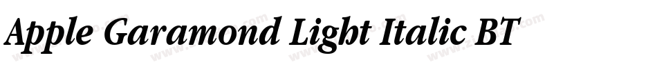 Apple Garamond Light Italic BT字体转换